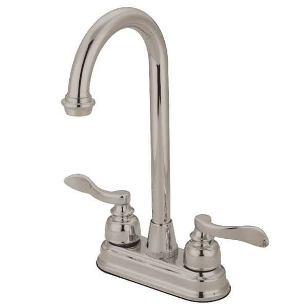 Kingston Brass KB8498NFL NuWave French 4" Centerset Bar Faucet, Brushed Nickel KB8498NFL